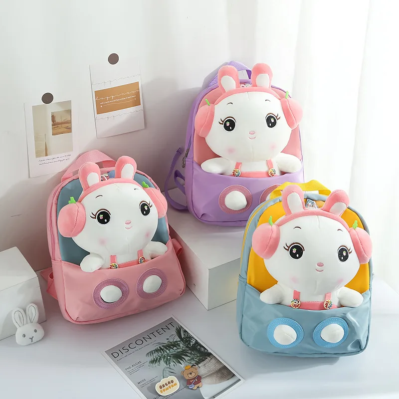 

New School Backpacks Cute Cartoon Plush Backpack Girls School Bags Early Education Baby Toddler Kids Children Schoolbag for Kid