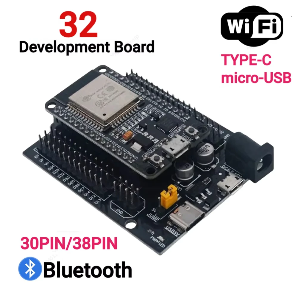 บอร์ดพัฒนา ESP32 WiFi+บลูทูธ สำหรับโปรเจกต์อัจฉริยะ