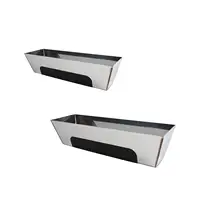 with Anti Slip Pad Mud Board Manual Tool Heavy Duty Leakproof Rustproof Nonslip Mud Pan Drywall Mud Pan for Woodworking DIY 1