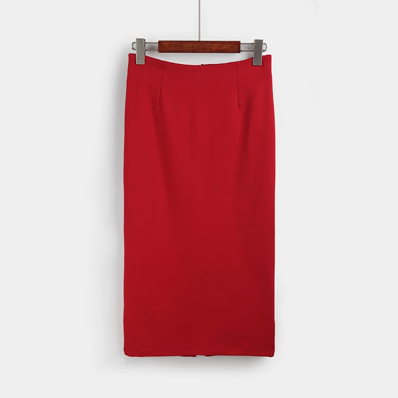 New Women Slim High Waist Long Section Of The Thin Split Step Hip Professional Skirts