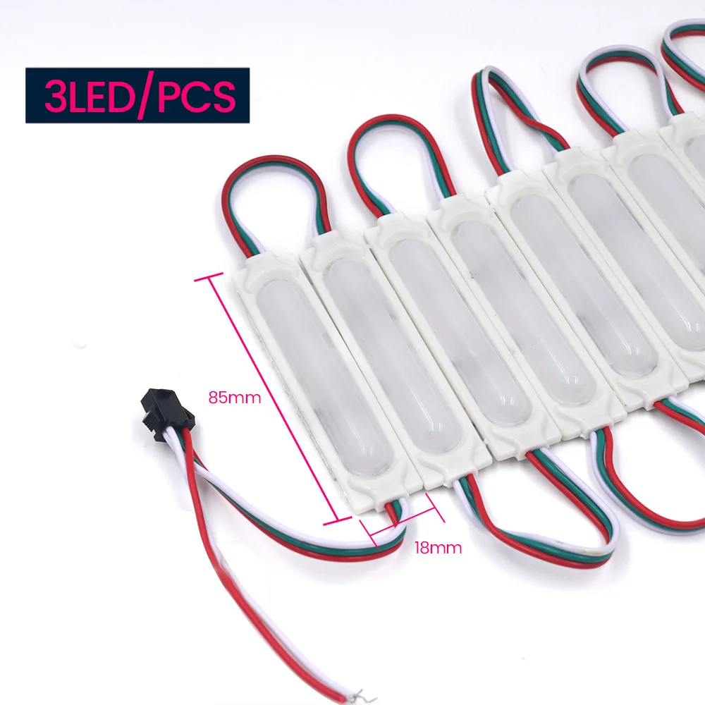 IP67 Waterproof DC12V Dream Color RGB WS2811 SMD 5050 3Leds Moudle Advertisement Decoration LED Strip 20PCS