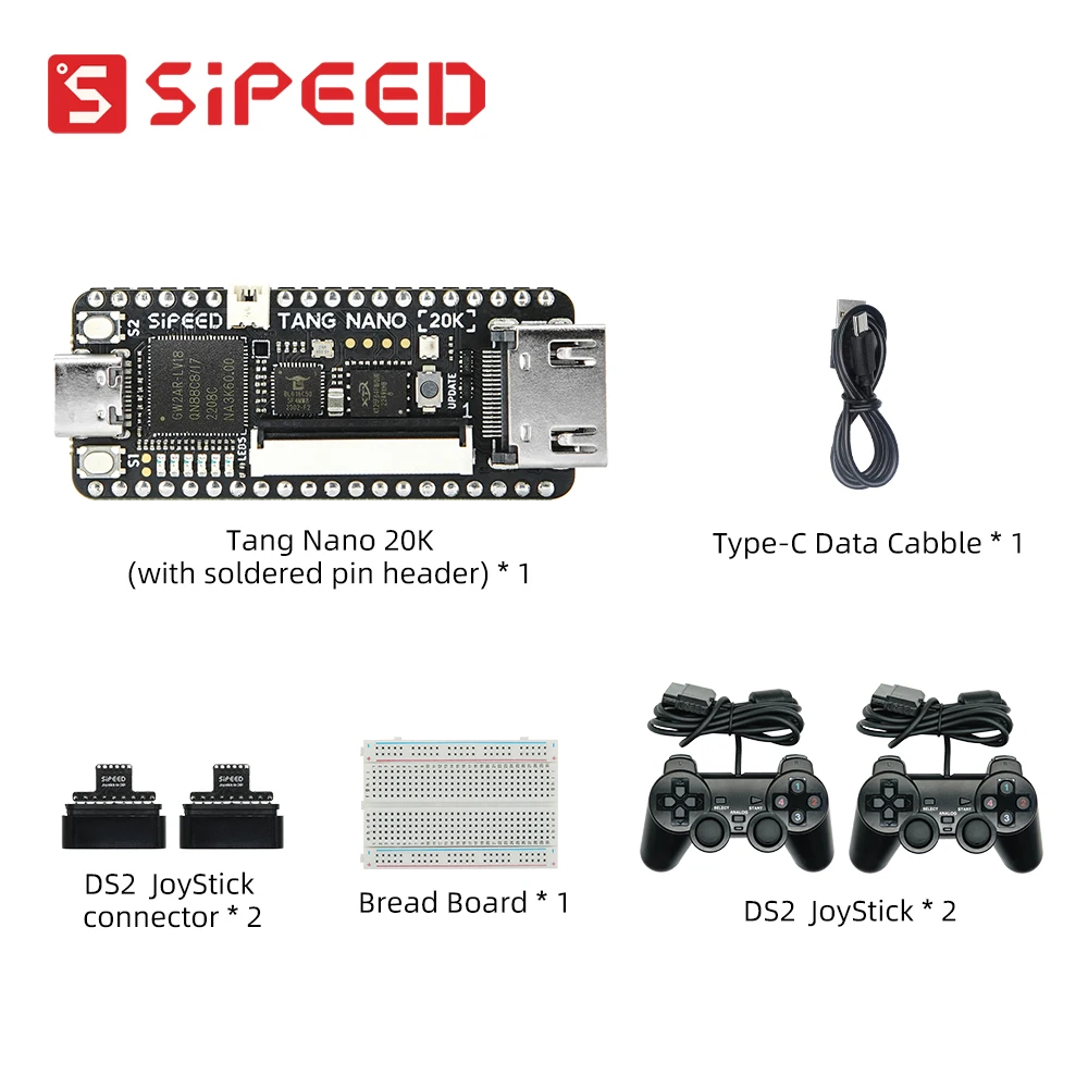 Sipeed Tang Nano Jogos Placa de Desenvolvimento Linux Fpga Riscv 20k