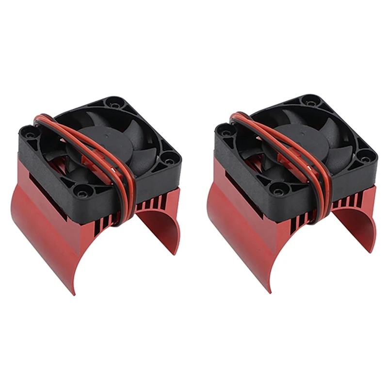 

2 шт. 42 мм вентилятор охлаждения двигателя теплоотвод для Traxxas 1/10 E-Maxx E-Revo саммит Arrma 1/8 Kraton Talion Typhon Радиоуправляемый автомобиль, красный
