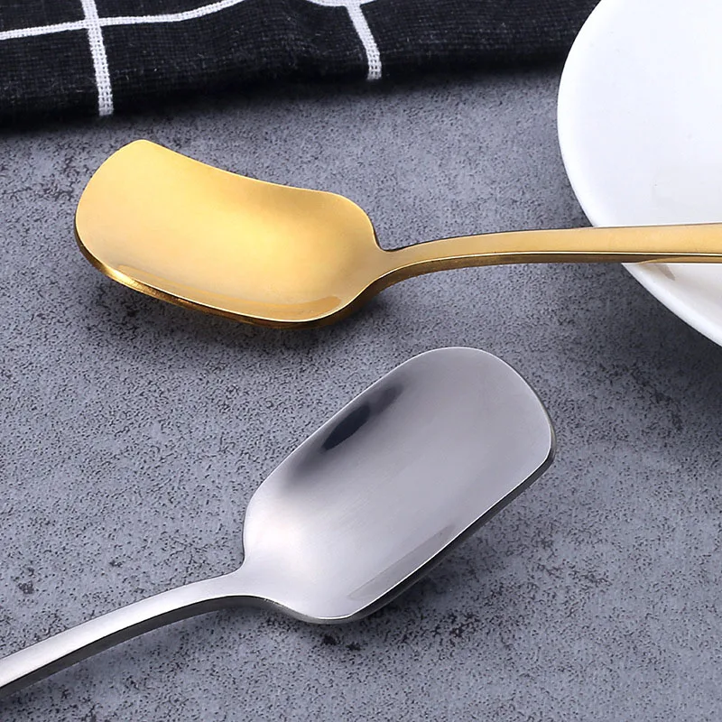 304 Stainless Steel Ice Cream Coffee Tea Spoon, 7 Colors