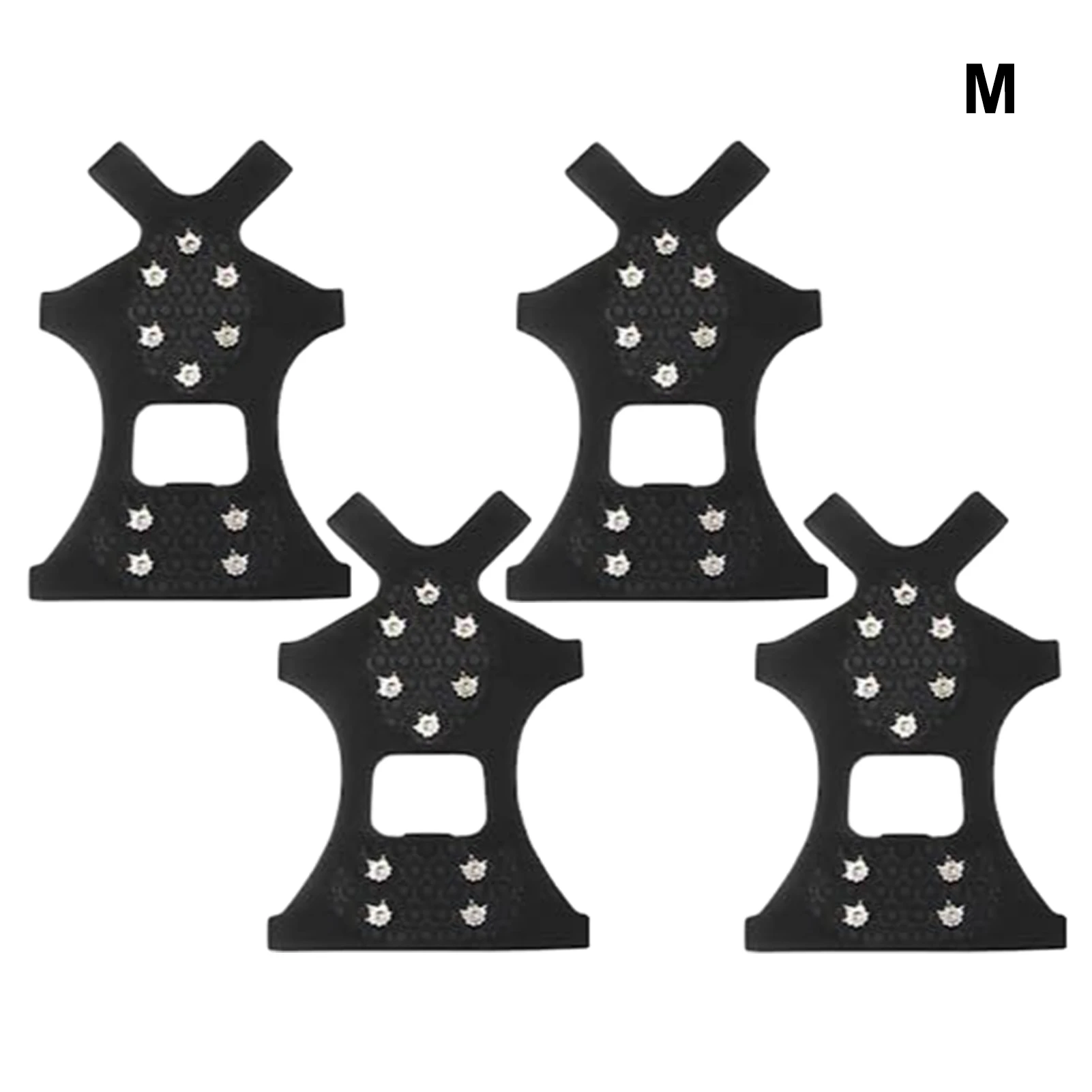 안전 실리콘 겨울 스테인레스 스틸 휴대용 부츠, 10 스파이크 신발, 미끄럼 방지 아이스 그리퍼, 야외 하이킹 신발, 2 쌍
