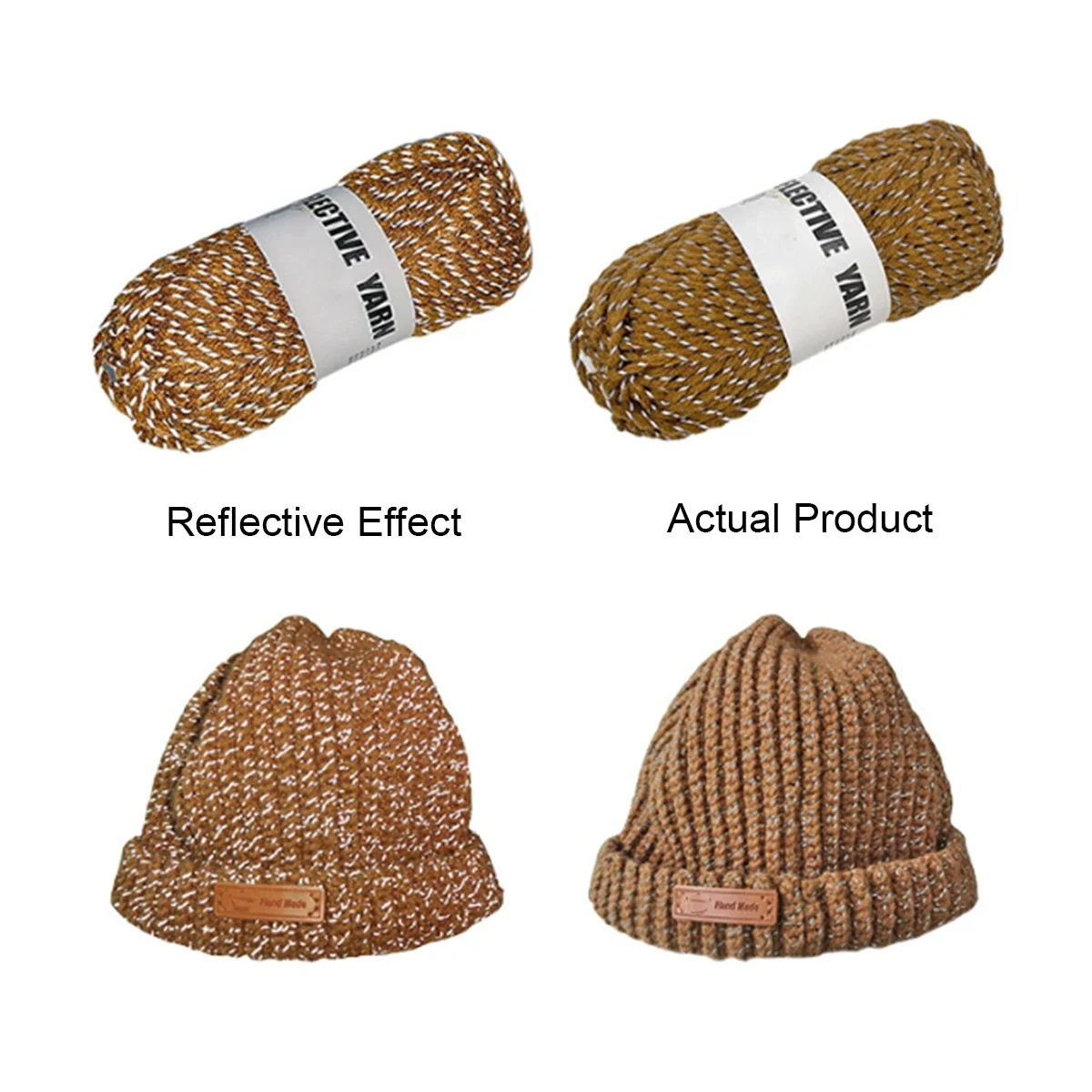 

Светоотражающая пряжа для вязания и вязания крючком, 50 м, 1 шт., 50 г