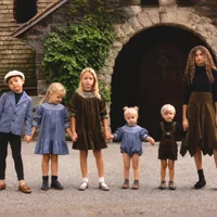 Collection de vêtements pour enfants en velours côtelé smocké Ali Plus 2026 AW : Blazer pour garçon, robe pour fille, short à bretelles pour bébé fille et garçon, chemise pour enfant, jupe 1