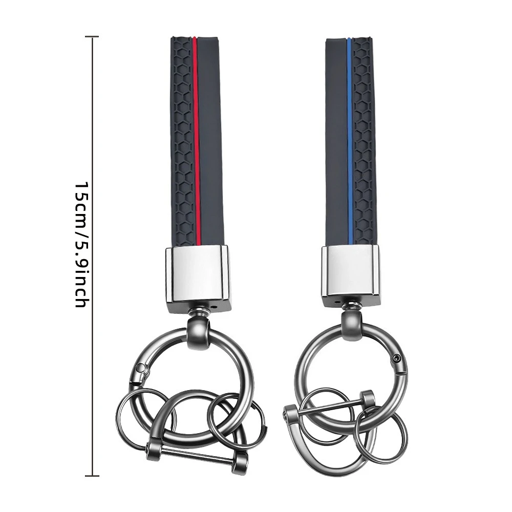 Premium 5-Button Car Key Case Cover with Keychain