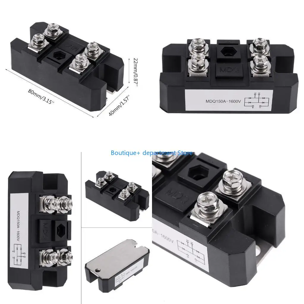 E1PD MDQ 150A 1600V 검정색 단상 다이오드 브리지 정류기 150A Am..