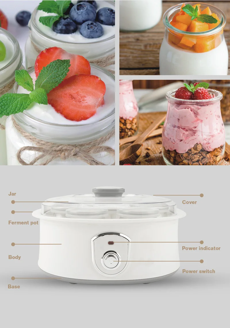 DMWD Electric Fruit Enzyme Fermention Machine Automatic Yogurt Maker Yoghurt Glass Liner Tank Rice Wine Natto Leben Fermenter