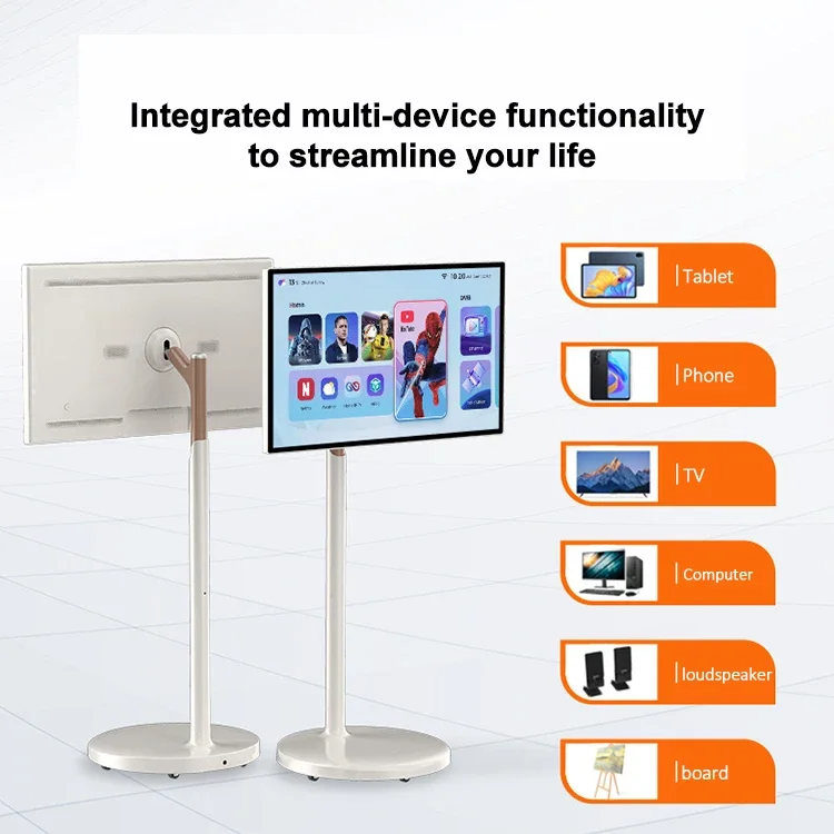 VETO 21.5 24 27 32 Inch Android Portable Smart Television In Cell Touch Screen With Built-In 5 9H Battery Life