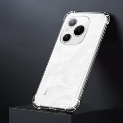 Full Protective Shockproof Transparent Silicone Phone Case with Airbag Technology for Honor Power (Clear)