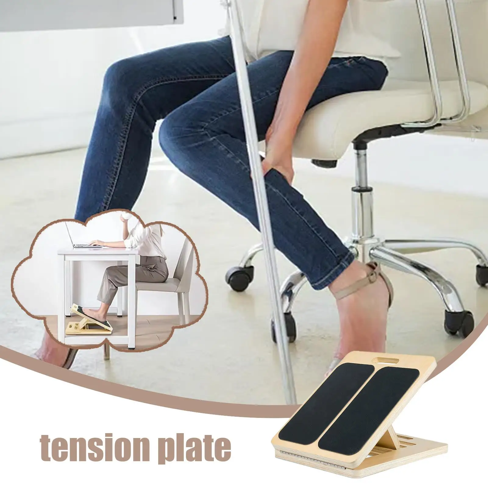 Yes4All Planche inclinée réglable en bois pour mollet