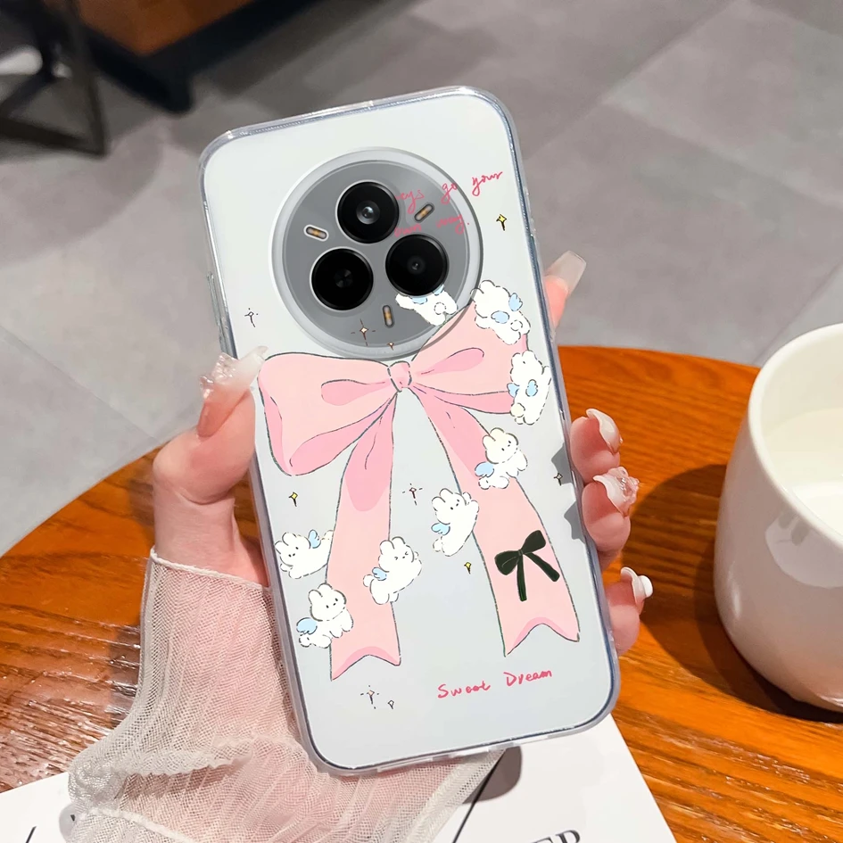 Cute Kitten Pattern Anti-Slip Clear Soft Silicone TPU Case