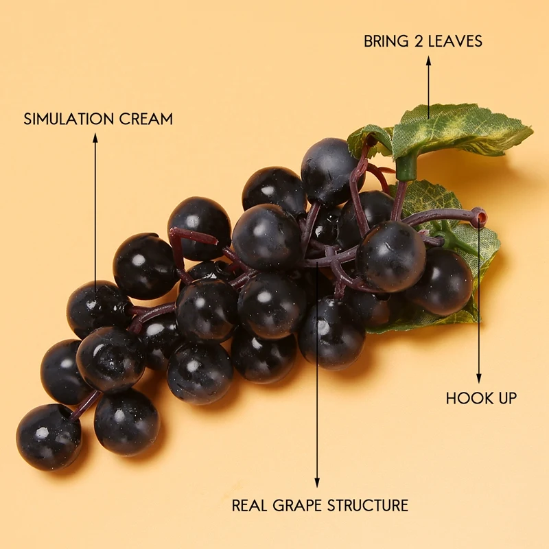 10 Bunches of Artificial Black Grapes artificial fruits and vegetables artificial grapes Fake Fruit Home House Kitchen Party Wedding Decoration Photography