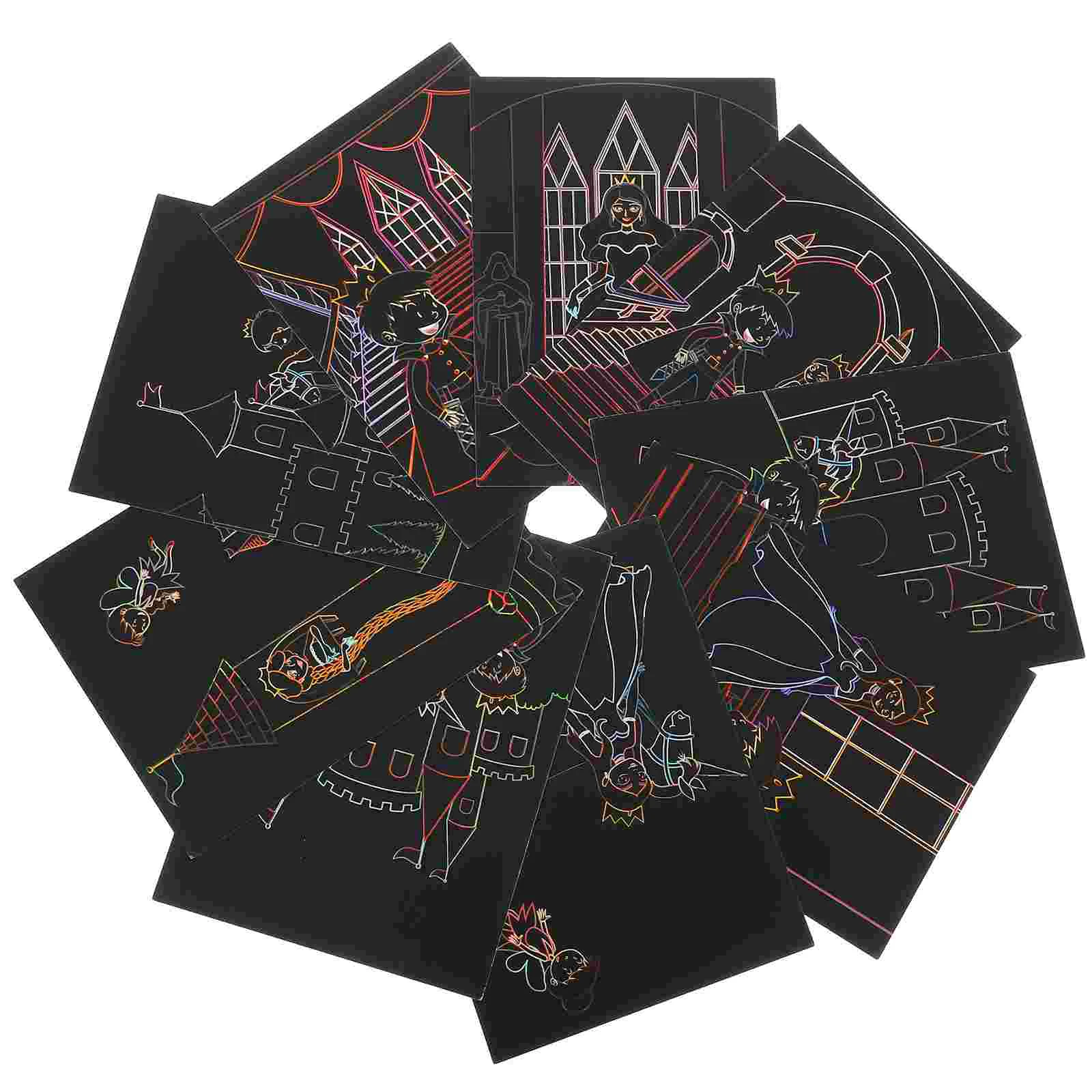 Children's Scratch Painting Scratches Paper Pad Children’s Toys Childrens DIY Scratching Drawing