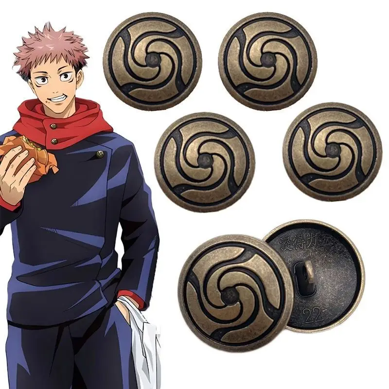 Anime Jujutsu Kaisen Button Satoru Gojo Itadori Yuji Fushiguro Megumi Vintage Buttons Cosplay Fan Souvenir Collection anime buttons