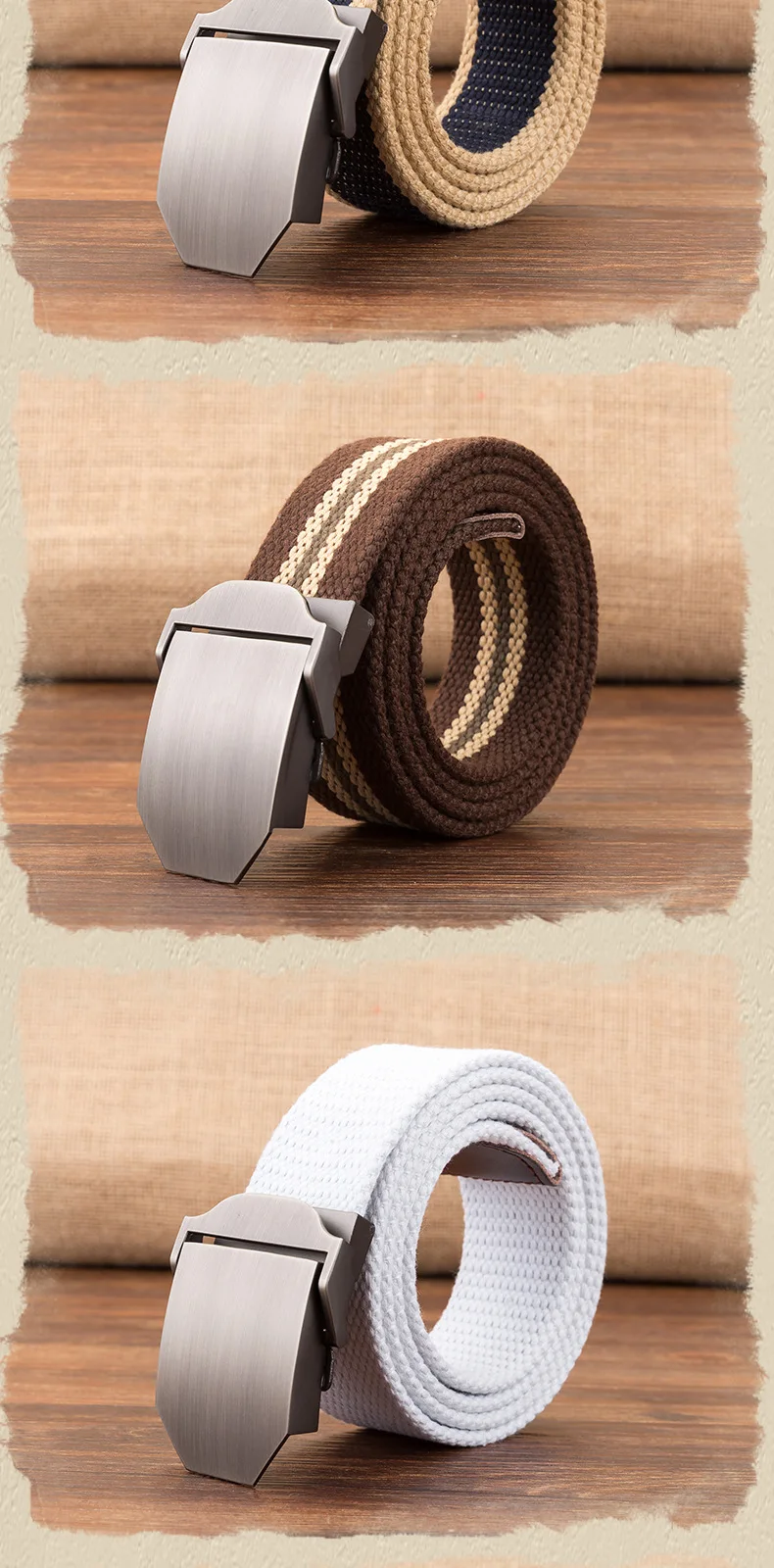 NMYAODAI Ceinture Tactique en Toile,Ceinture Toile Kaki Men's Skull