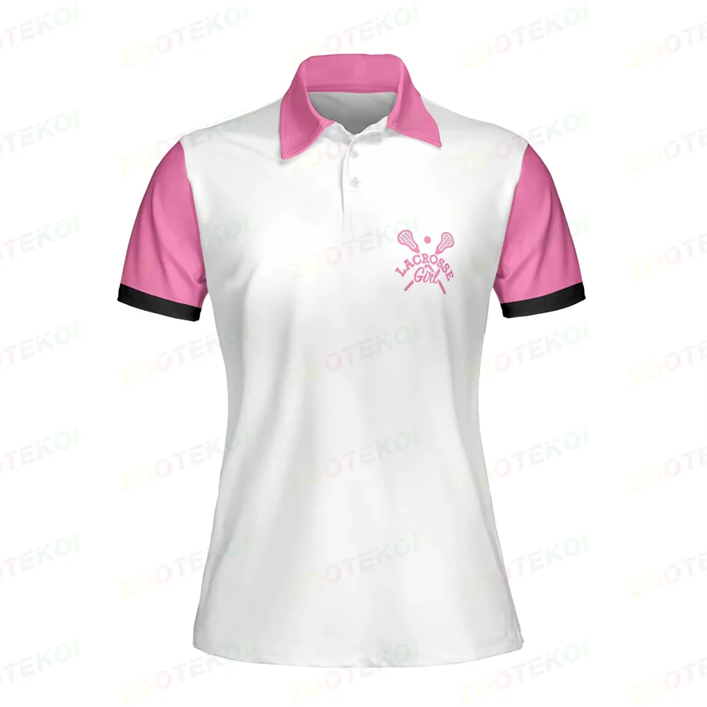 2023 Summer Women Printing Golf Polo Shirts Short Sleeve Tee Shirt Breathable Camisa Femenina Tennis Volleyball Sport