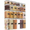 PRAKI Airtight Food Storage Containers Set with Lids -24 PCS BPA Free Kitchen & Pantry Organization Plastic Leak-proof Canisters 1