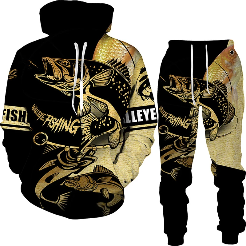 

European And American Men And Women Hoodie + Pantsuit 3D Printed Casual Men's Sports Suit Autumn And Winter Men's Clothing