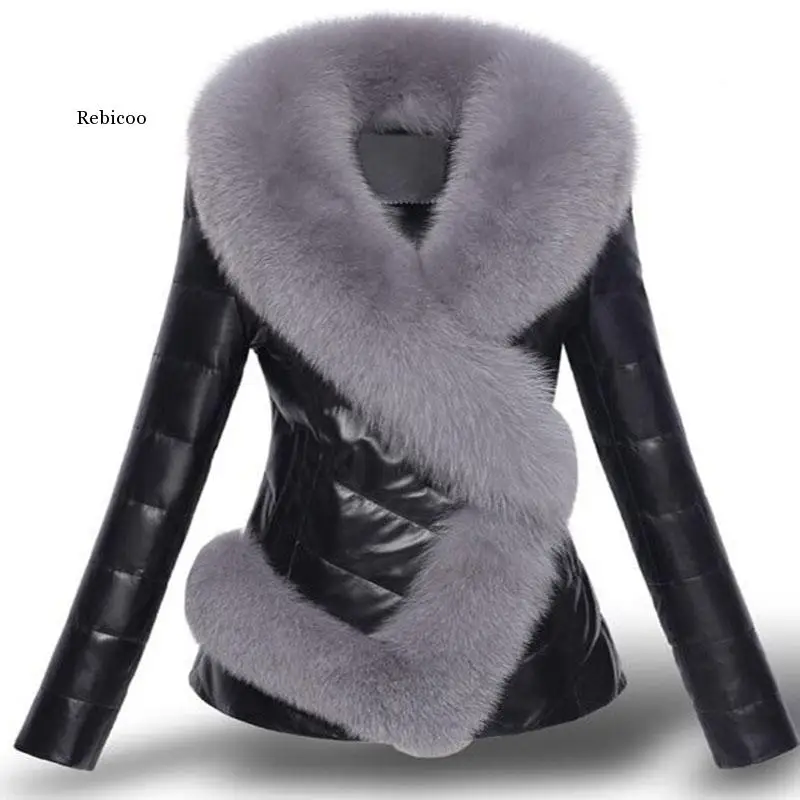 high-quality-fashion-women-leather-jacket-short-faux-fox-fur-collar-slim-thick-warm-winter-coat-overcoat-motorcycle-clothing