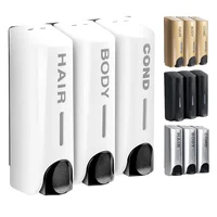 350ML Shower and Lotion Dispenser Waterproof Shampoo Shower Gel Container Wall Mount with Clear Window for Home Hotel Restaurant 1