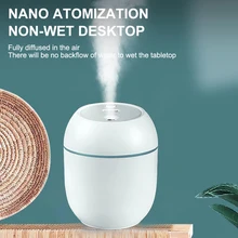 

New USB Portable Air Humidifier 250ML Essential Oil Diffuser 2Modes Auto Off with LED Light for Home Car Mist Maker Face Steamer