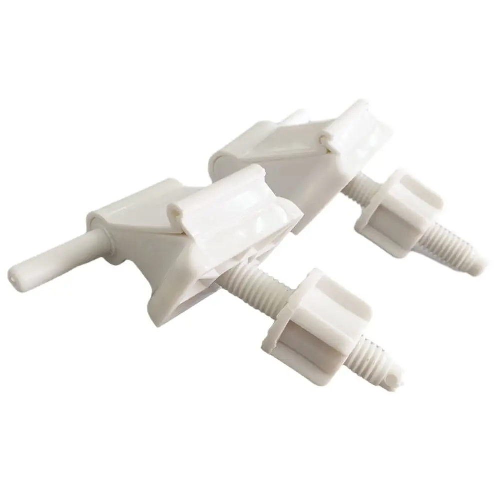 Strong and Sturdy White Plastic Toilet Seat Hinge Replacement Kit, Easy Installation Process, Suitable for Most Toilet Seats