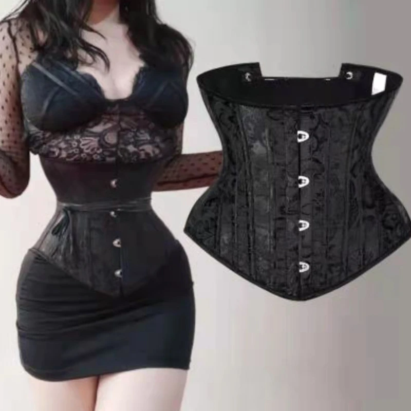 leopard print belt Gothic Solid Color Lift Up Female Waist Corset Wide Spandex Belt Women Fashion Slimming Waistband Adjustable Corsets gold waist belt