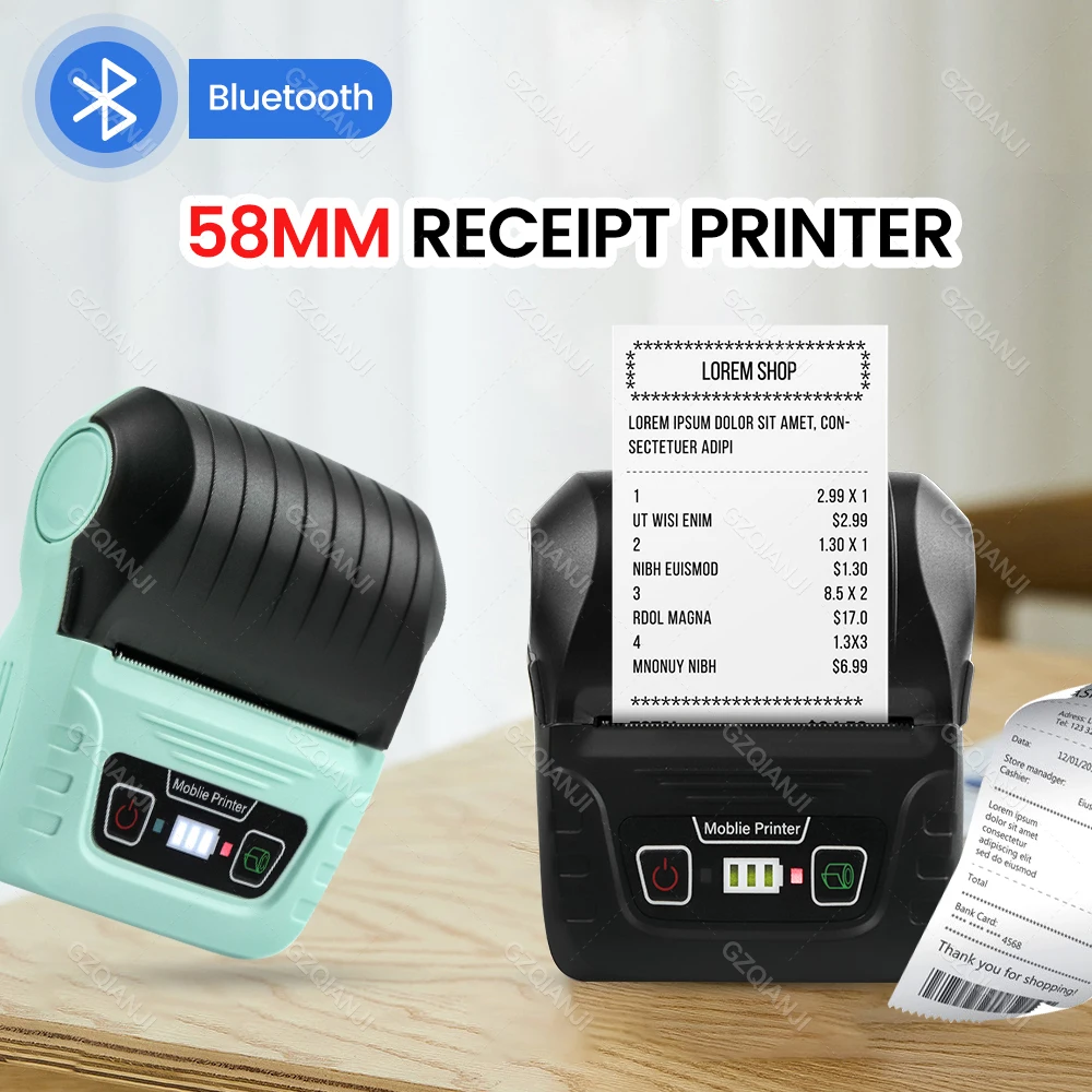 Ios Pos Receipt Printer Чеков Printer 58mm Bluetooth Thermal