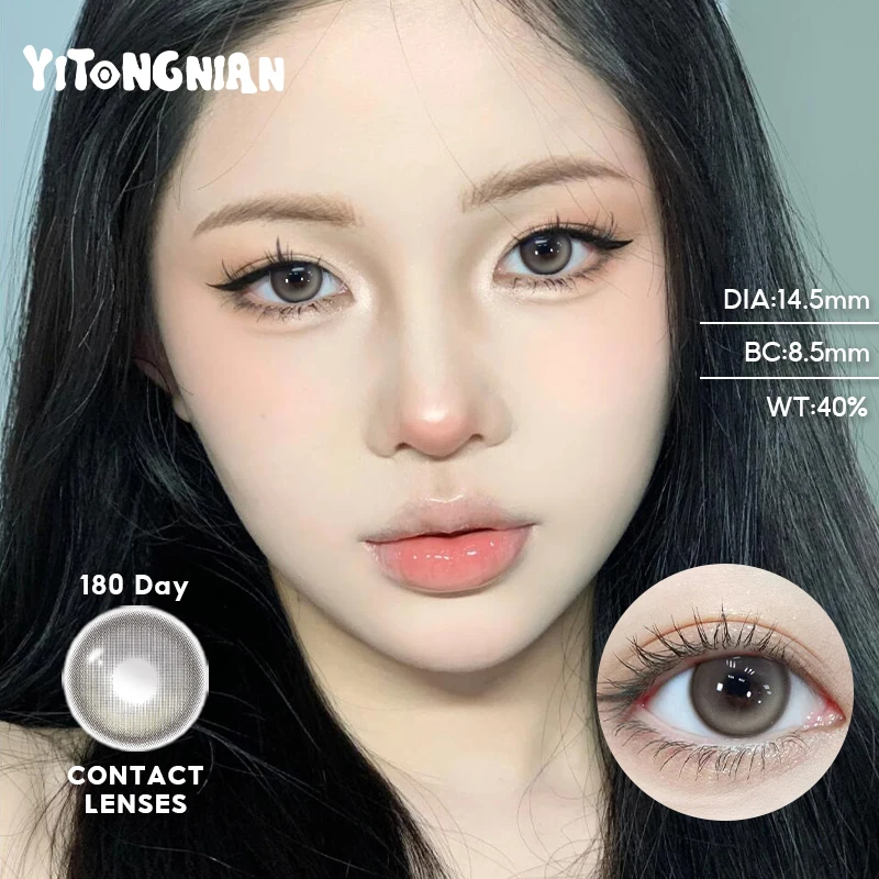 

Цветные контактные линзы YI TONG NIAN для женщин, большой диаметр, косметика для глаз, контактные линзы