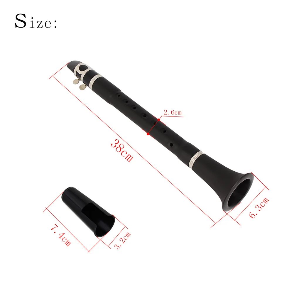 Mini Clarinet Keyless Clarinet Beginner Adult Practice Musical Instruments Woodwind Beginner