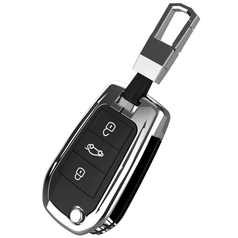 Deluxe Zinc Alloy Car Key Cover Case Shell Holder Fob