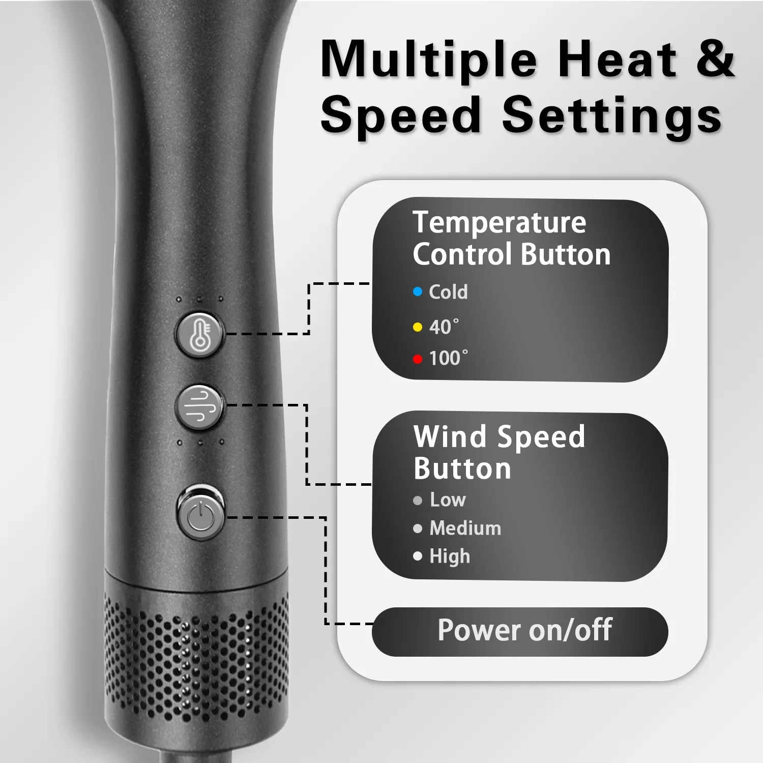 TINSOL 3 في 1: مشط الهواء الساخن، ومكواة فرد الشعر...