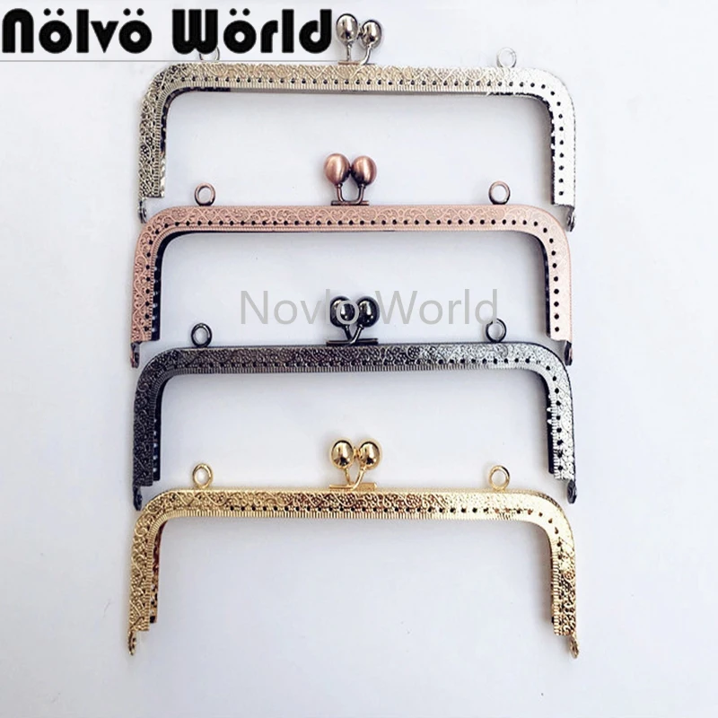 10pcs 20cm  5 colors  Metal Frame For Bag  Handbag Frame Purse Making Kiss Clasp Lock Accessories For Bags Hardware 10 pieces high quality press lock metal clasps for leather bags handbag purse accessories lock closure hardware accessories