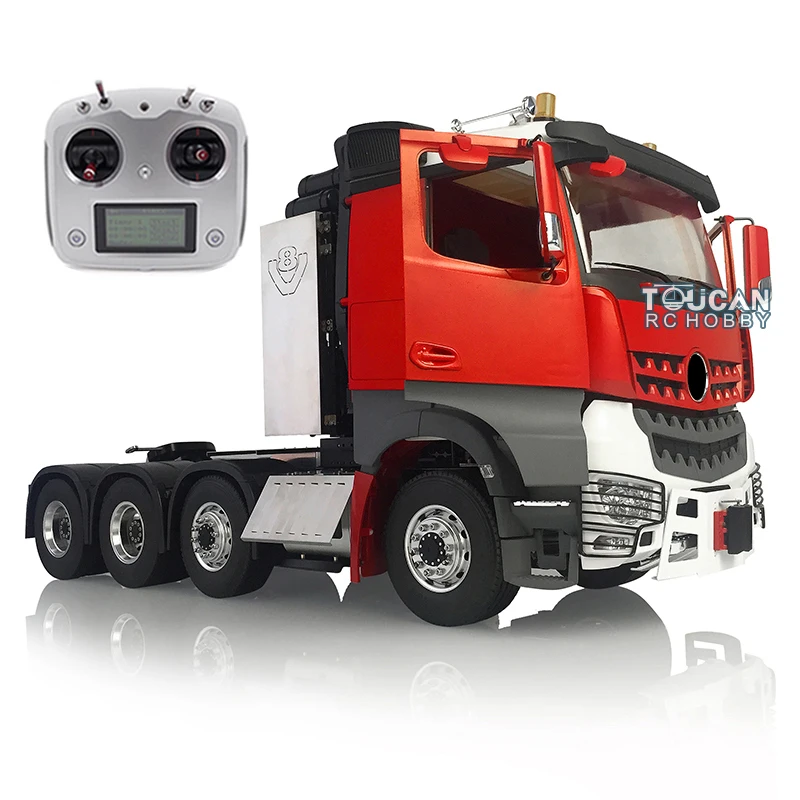 LESU 1/14 8*8 RC 3 Speed Metal Chassis Highline Tractor Truck KIT Painted Cabin W/ Light Sound ESC Radio Controller Motor Servo 3