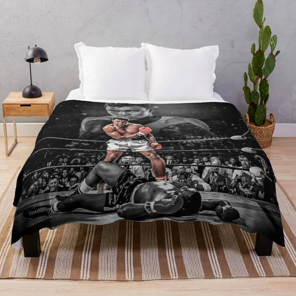 

Wallpaper Muhammad Ali Art Throw Blanket Throw And Blanket From Fluff Travel Blanket