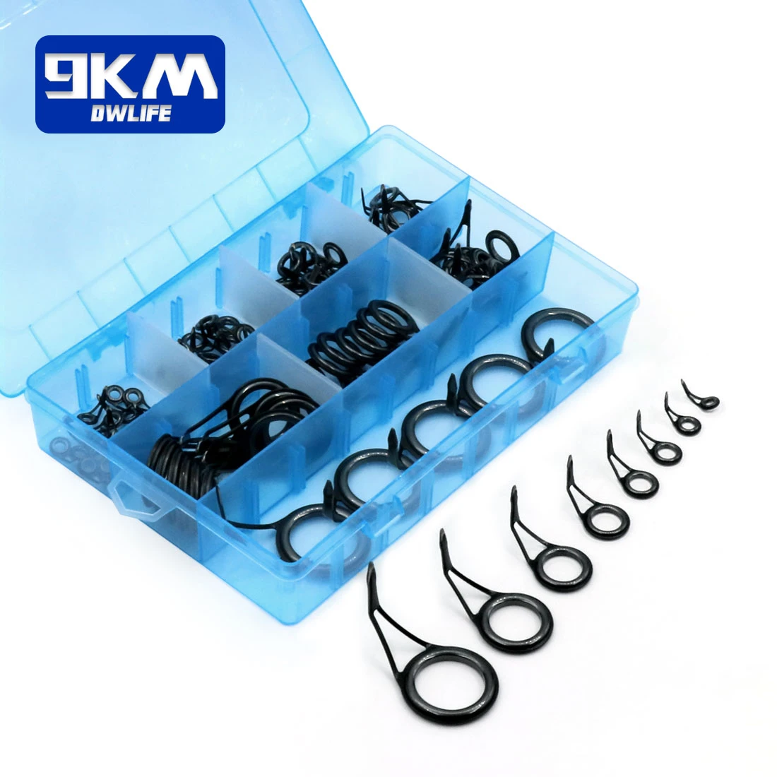 100Pcs Spinning Fishing Rod Guide Telescopic Rod Repair Kit Stainless
