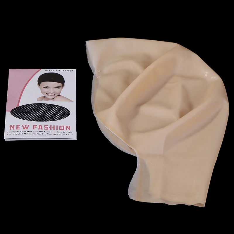 Unisex Fancy Film Party Dress Skinhead Wig Cap Latex Mask Hat Beauty Light Shade Bald Cap Funny Latex Skin Fake Bald Head