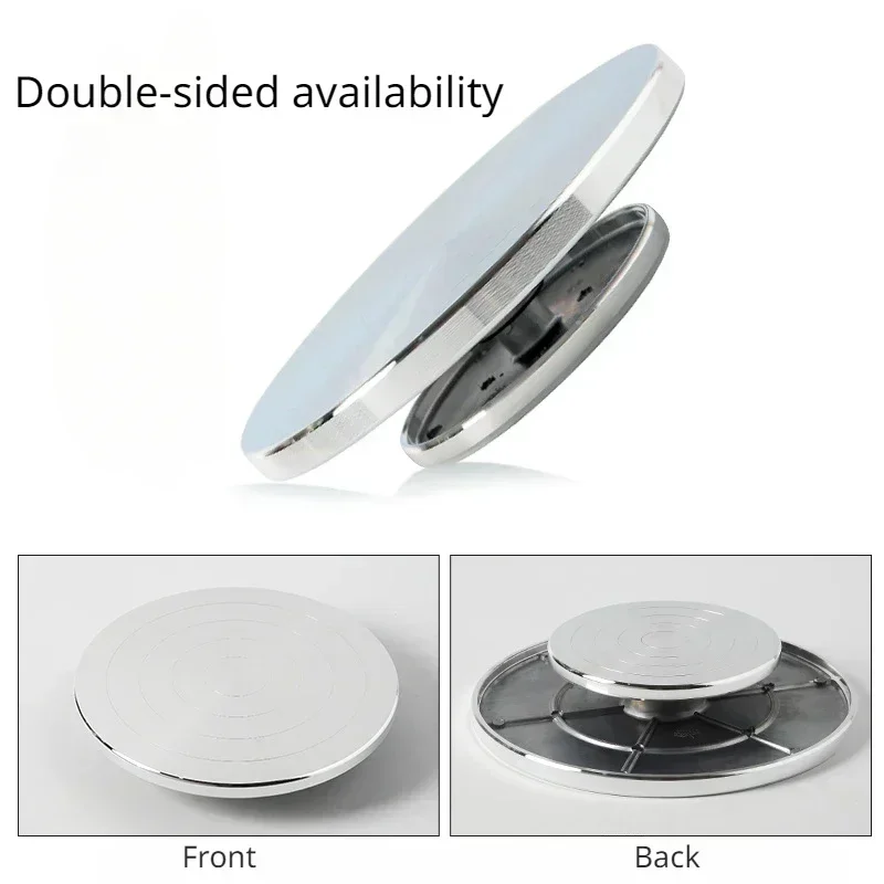 Dia15~30cm Aluminum Pottery Sculpting Wheel Turntable Disc-spinning, DIY Double-Sided Manual Ceramics Cake Clay Sculpting Tools