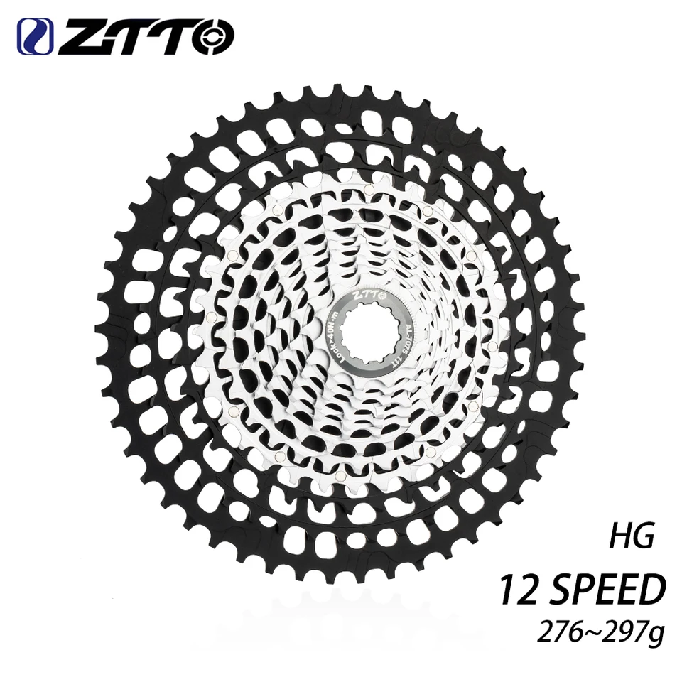 ZTTO 超軽量 MTB 12速 11-51T HG カセット ブラックシルバー CNC