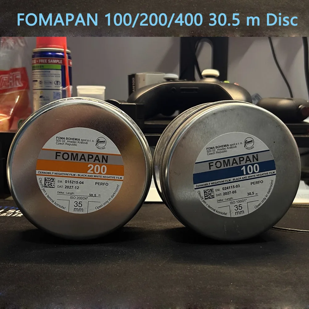 클래식 30.5m 체코산 흑백 디스크 필름 오리지널 FOMAPAN 100/200/400 135 리버스 디스크 포장 디스크 (유통기한: 2026)