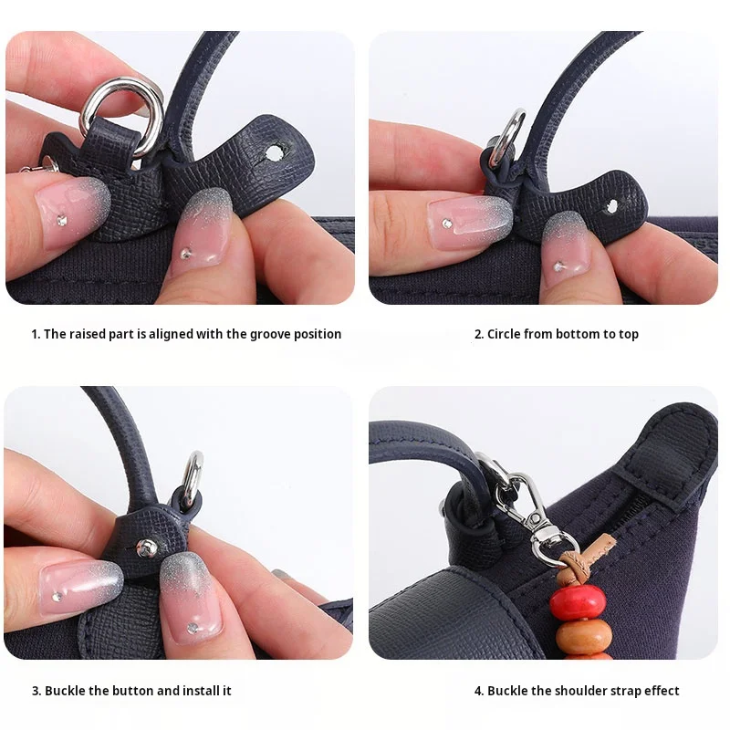 HAVREDELUXE Beaded Decorative Chain For Longchamp Mini Bags Into