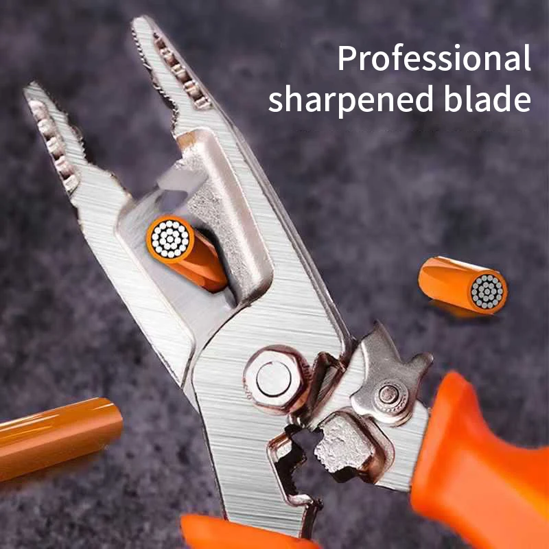 

O50 10 in 1 hand tool Multifunct Wire Stripper Heavy Duty Universal Pliers Wire Stripper Cable Cutter Terminal Crimping Hand