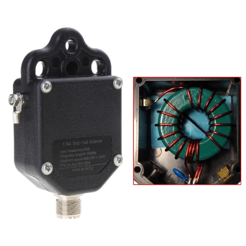 Barron Small Shortwaves Antenna For 1~30Mhz End Fed Antenna 100WPEP Accessories 1:64 Balun Shortwaves Antenna