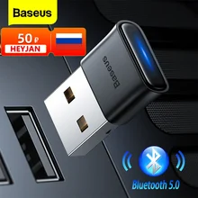 Baseus USB Bluetooth Adapter Bluetooth 5.0 Music Audio Receiver Transmitter For PC Speaker Laptop Wireless Mouse USB Transmitter