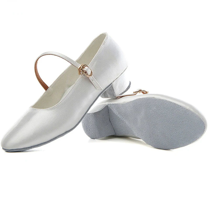 

Women's Ballroom Party Modern Dance Shoes Satin Waltz Tango Dancing Closed Toe Salsa Shoes for Girls Ladies Women