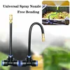 Free Bending Yellow Copper Mist Nozzle Universal Spray Nozzle 8mm Straight Push Lock Joint Garden Humidification Sprayer 3