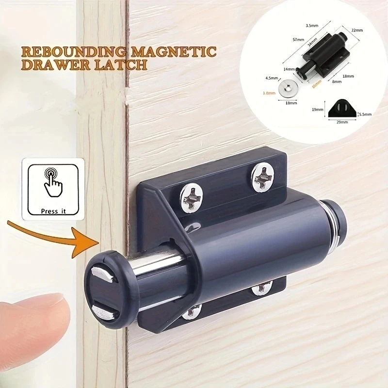 1pc Cabinet Catches Door Stopper Rebounding Magnetic Drawer Latch Door Closer Furniture Hardware Accessories for Wardrobe Kitc Cabinet Magnetic Catch
